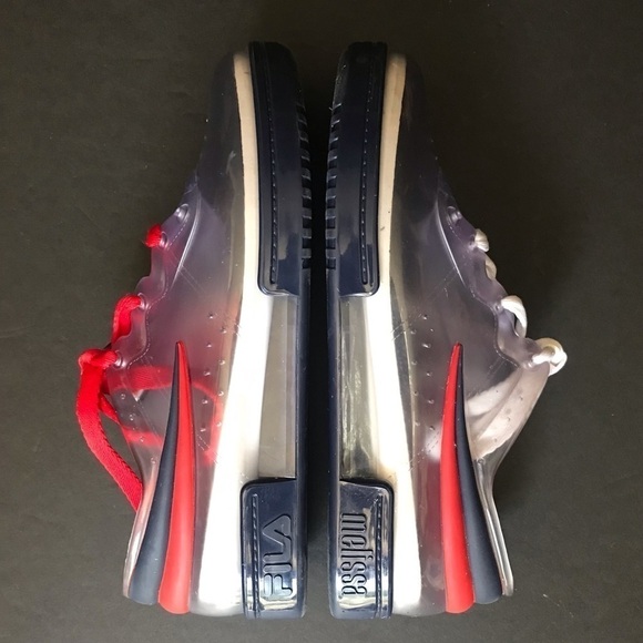 Melissa x Fila “Melissa Sneaker” Lace-Up Jelly in Clear, Bubblegum Scent, Size 6 - Picture 2 of 11